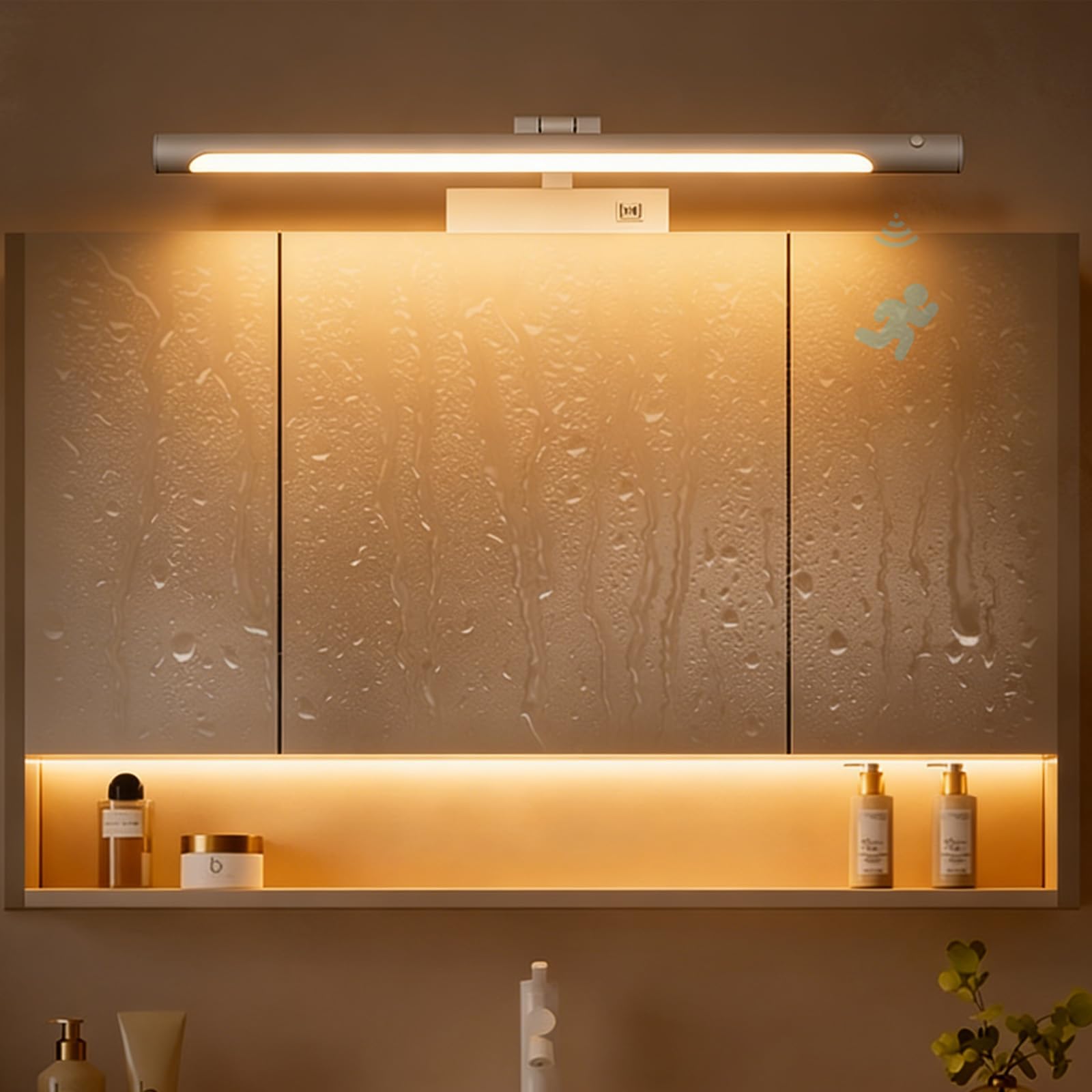 Luz de pared con interruptor sensor para evitar caídas y humedades en baño 8