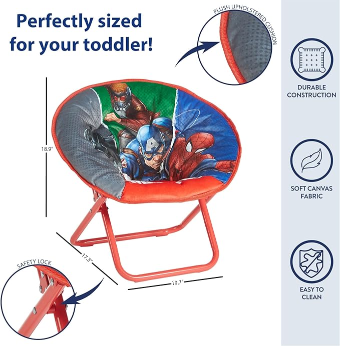 Sillón Plegable Infantil con Cojín, Metal, Avengers miniatura 3