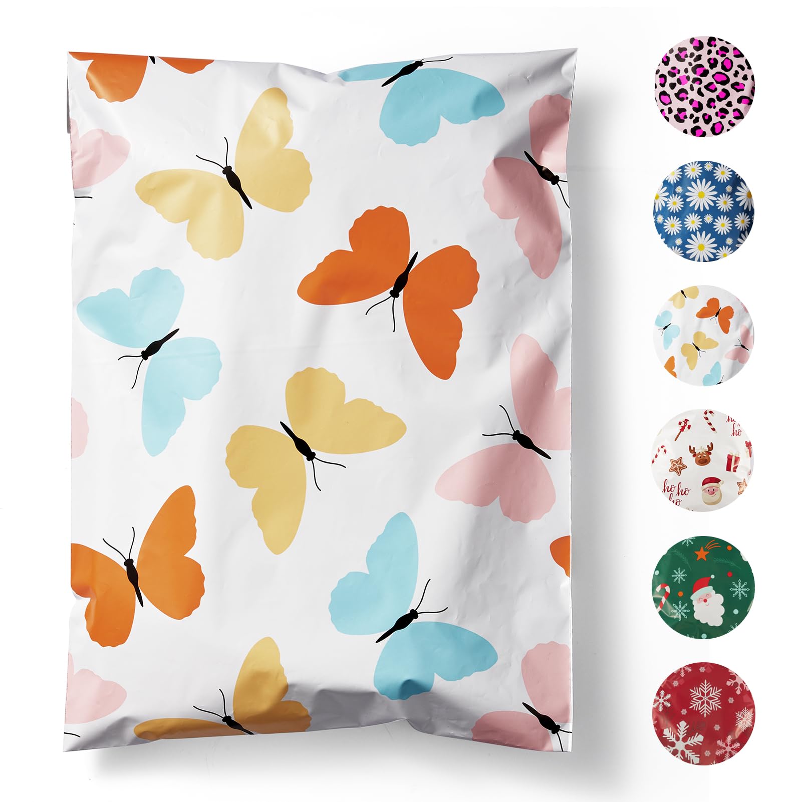 Fuxury Poly Mailers 10x13 Inch 20 Pack,Sturdy Shipping Bags for Clothes, Self Adhesive Mailing Envelopes, Waterproof Packaging Bag for Small Business, Colorful Butterflies Butterfly 10x13'' 20pcs