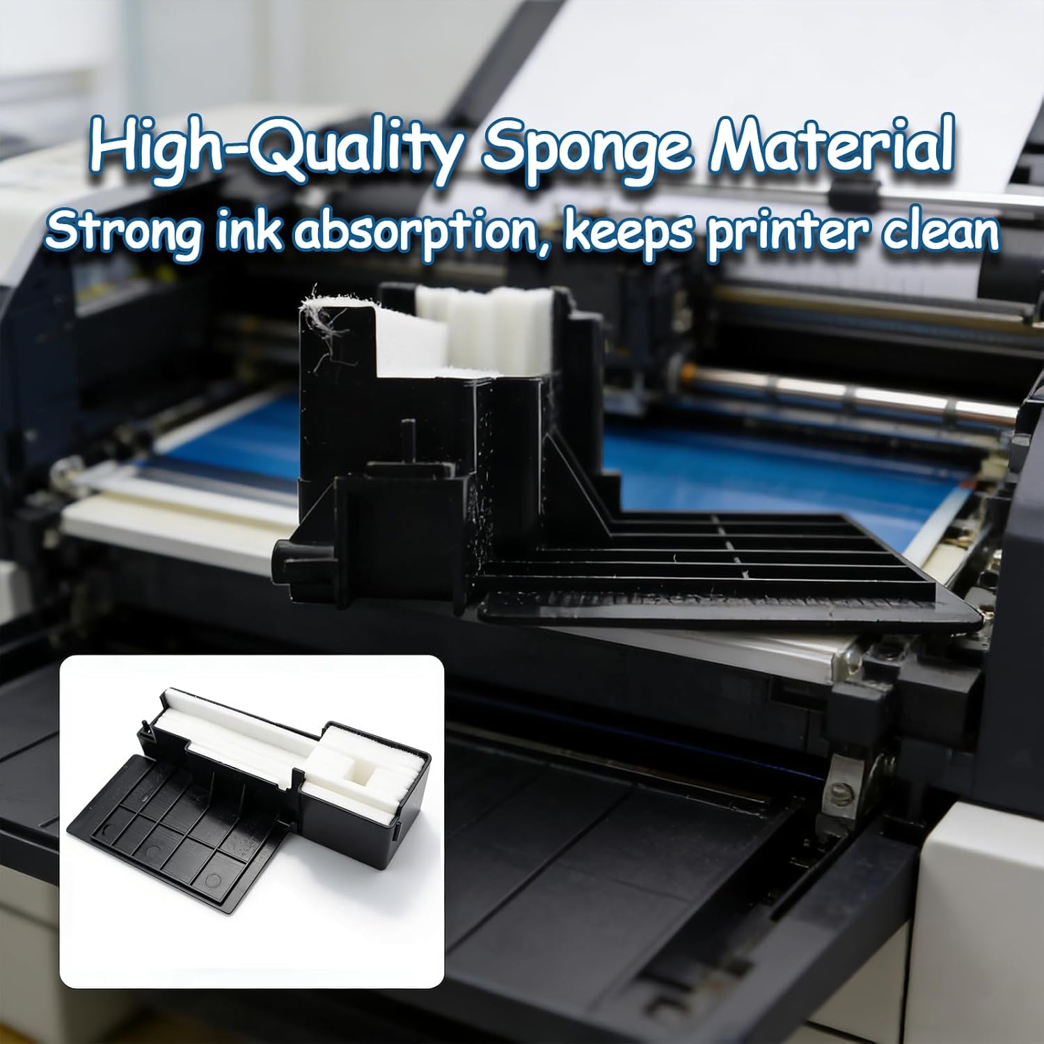 858 Printer Waste Ink Tank Pad Sponge Maintenance Box Replacement Fit for ET-2650 XP325 XP446 XP352 XP442 X340 ХР420 ХР445 XP320 XP330 XP335 XP342 XP355 XP430 XP432 XP434 XP220, 2PCS