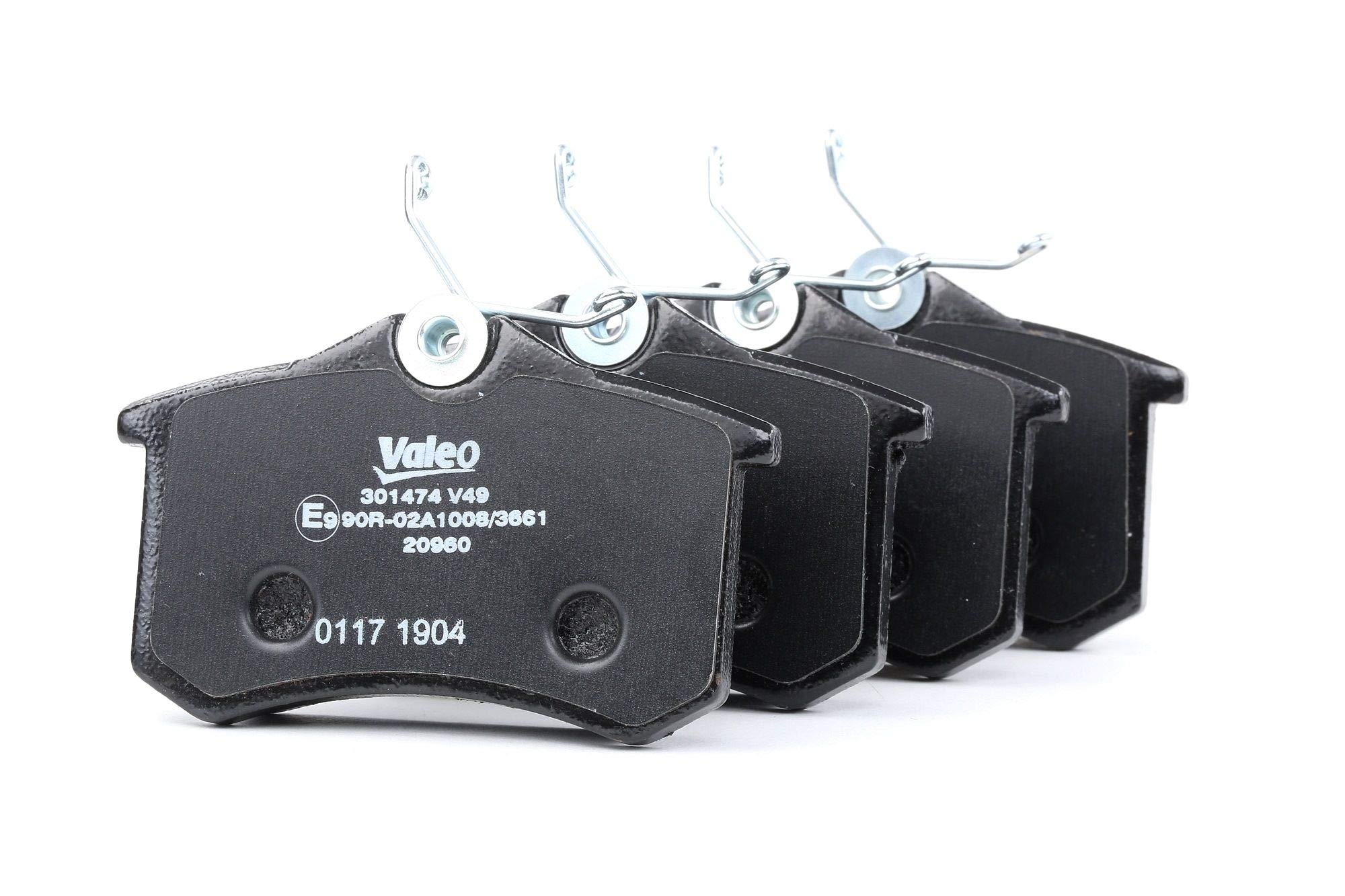 VALEO - Brake pads First - 301474 - Set of 4 pads - Rear axle - Fully equipped with mounted accessories