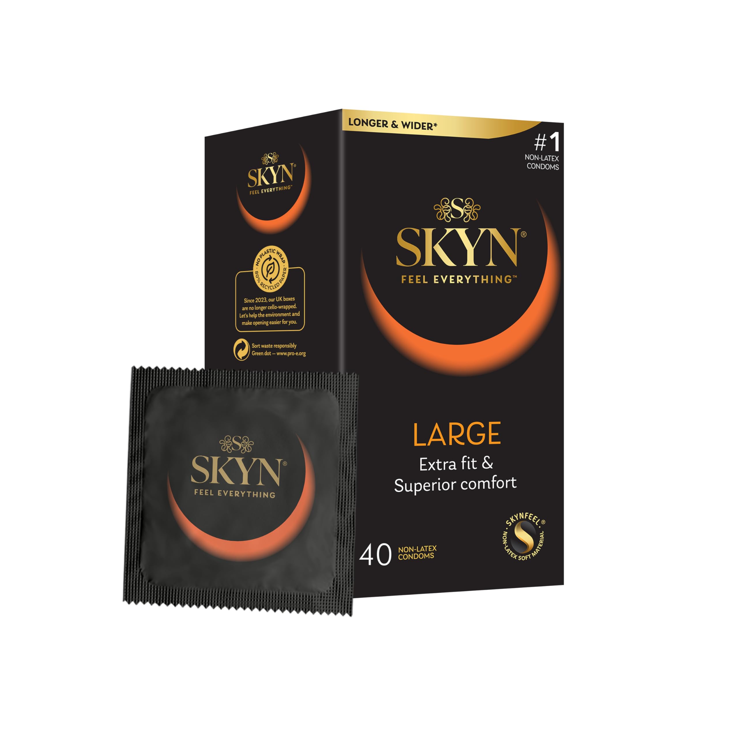 SKYN Large Condoms King Size XL XXL Polyisoprane Non-Latex 3 Boxes Of 30 PCS EBa