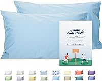 Vista 63 de Sunflower Juego de 2 fundas de almohada tamaño Queen, 100% algodón, 2 fundas de almohada Queen de 20 x 30 pulgadas, color ceniza, suaves