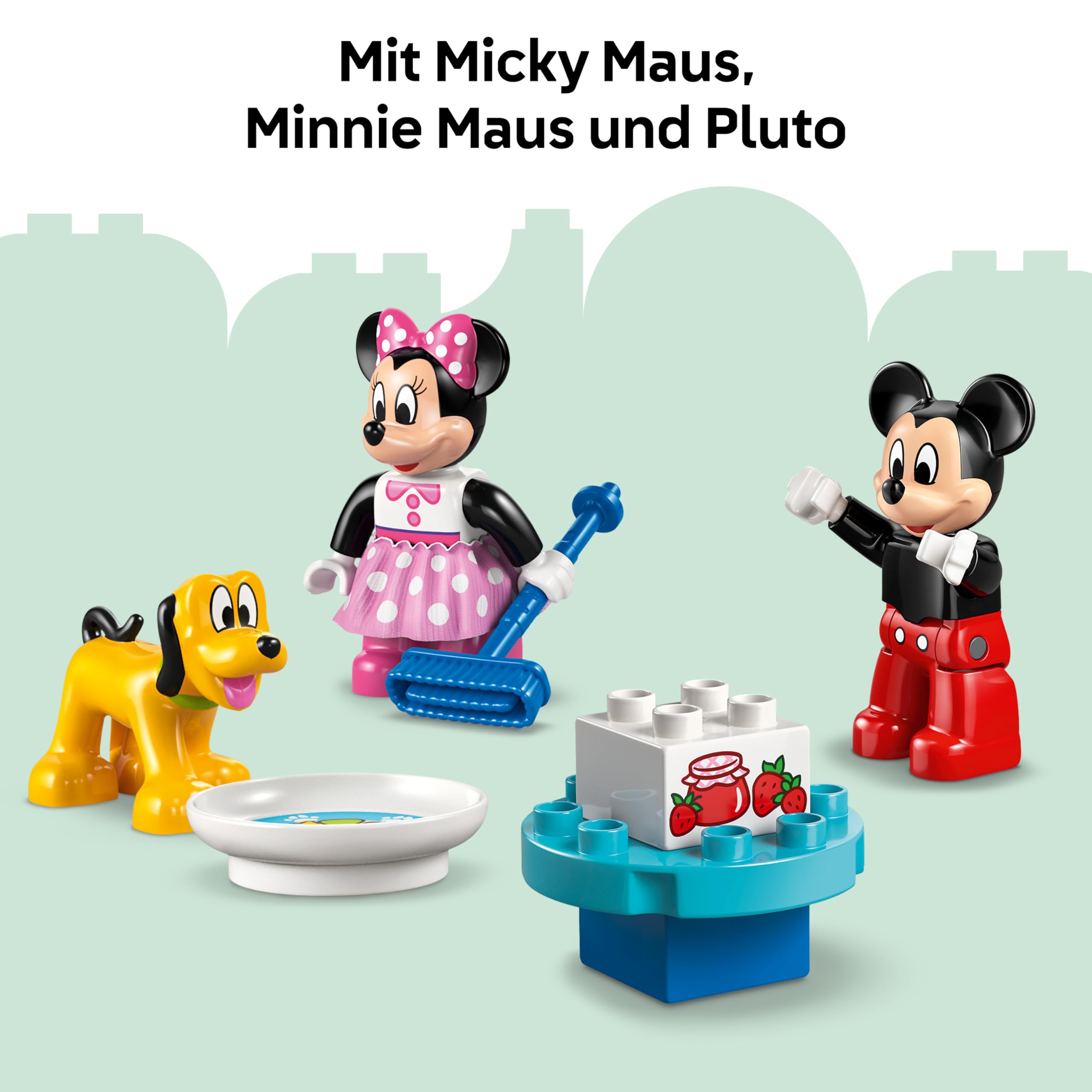 LEGO DUPLO | Micky Maus Wunderhaus mit Minnie und Pluto - Pädagogisches Feinmotorik Spielzeug für Kleinkinder - inkl. 3 Figuren & Toodles - Geschenk für Jungen & Mädchen ab 2 Jahren - 10465