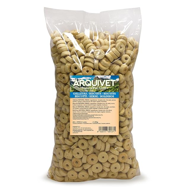 ARQUIVET Galletas para Perros Natural Rings 2,5 kg - Snacks para Perros