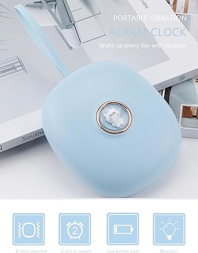 Miniatura 2 de Dpofirs Reloj despertador para sordos, efecto de vibración, pantalla LED, reloj despertador digital, baterías incluidas, dibujos animados, dos