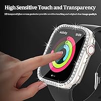 Vista 5 de Haojavo Paquete de 5 fundas brillantes para Apple Watch de 1.575 pulgadas SE 3 (2025)/SE 2/SE/Series 6/5/4 con protector de pantalla de vidrio