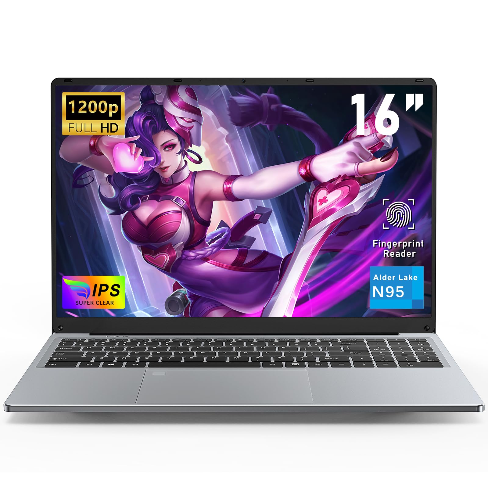 FUNYET Gaming Laptop Computer, Notebook 16 Inch 16GB RAM 1TB SSD