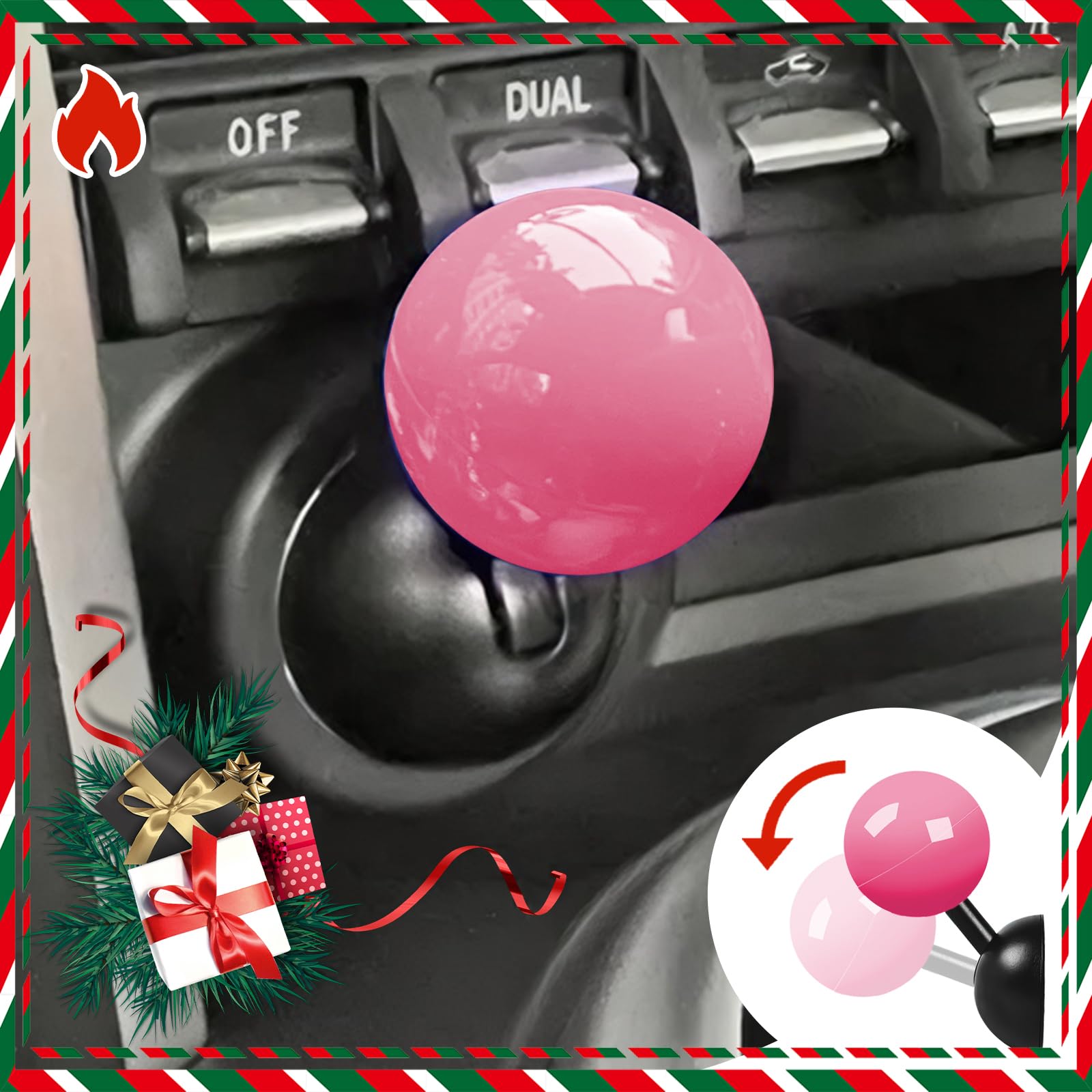 Photo 1 of ?????????Push Start Button Cover, Metal Car Joystick Push to Start Car Joystick Starter Engine Start Stop Button Cover Car Ignition Button Cover Cool Car Accessories Interior Decorations Pink