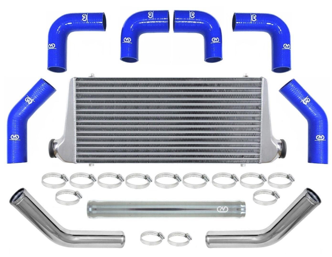 Generic Vauks-hall Vek-tra C 1.9 CDTI Front Mount Intercooler kit Diesel turbo FMIC (Blue)