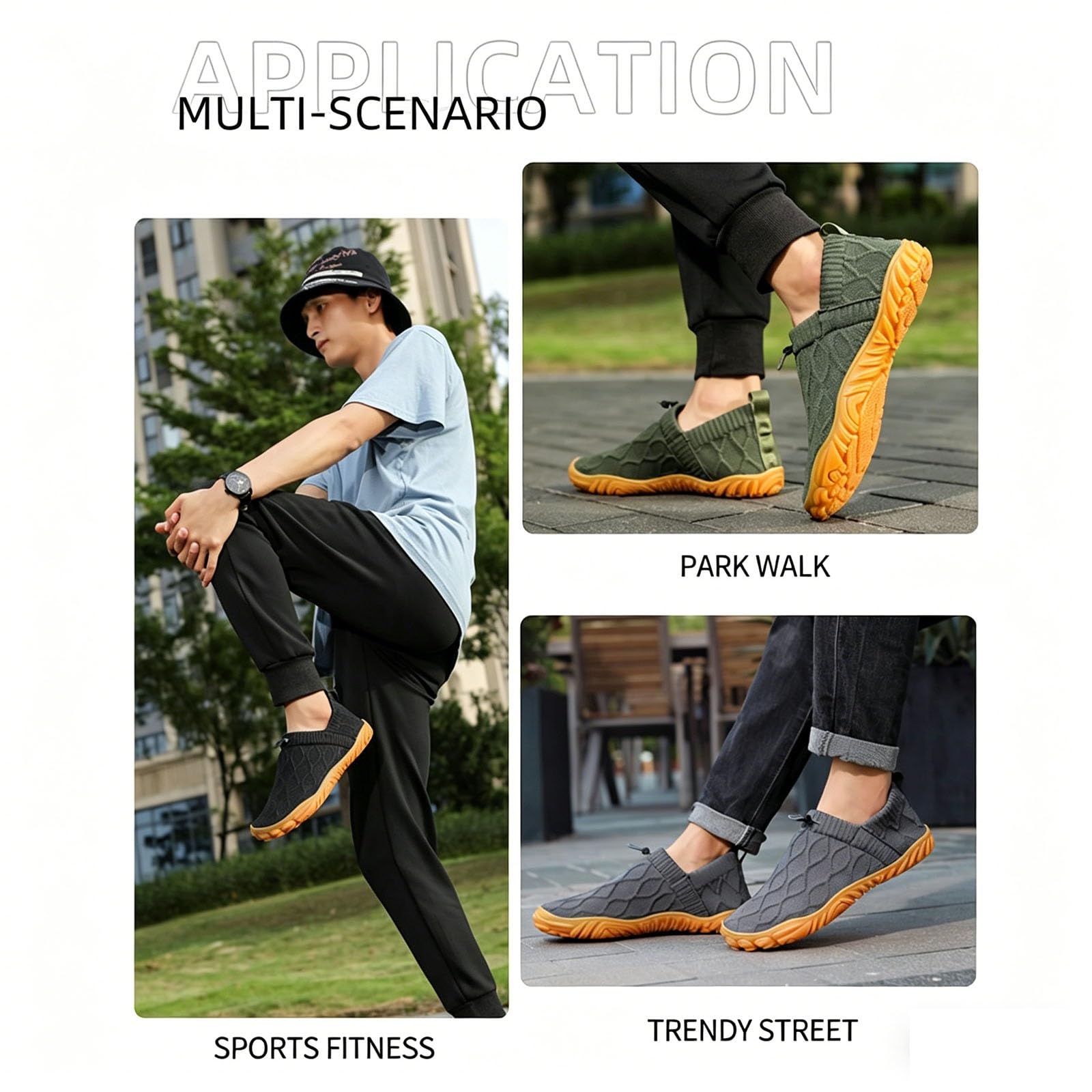 Escursionismo Scarpe Da Acqua Senza Lacci Unisex Scarpe Da Scoglio | Traspiranti Oxford Antiscivolo Barefoot Shoes Squat Stacchi Da Terra Corsa Regolabili