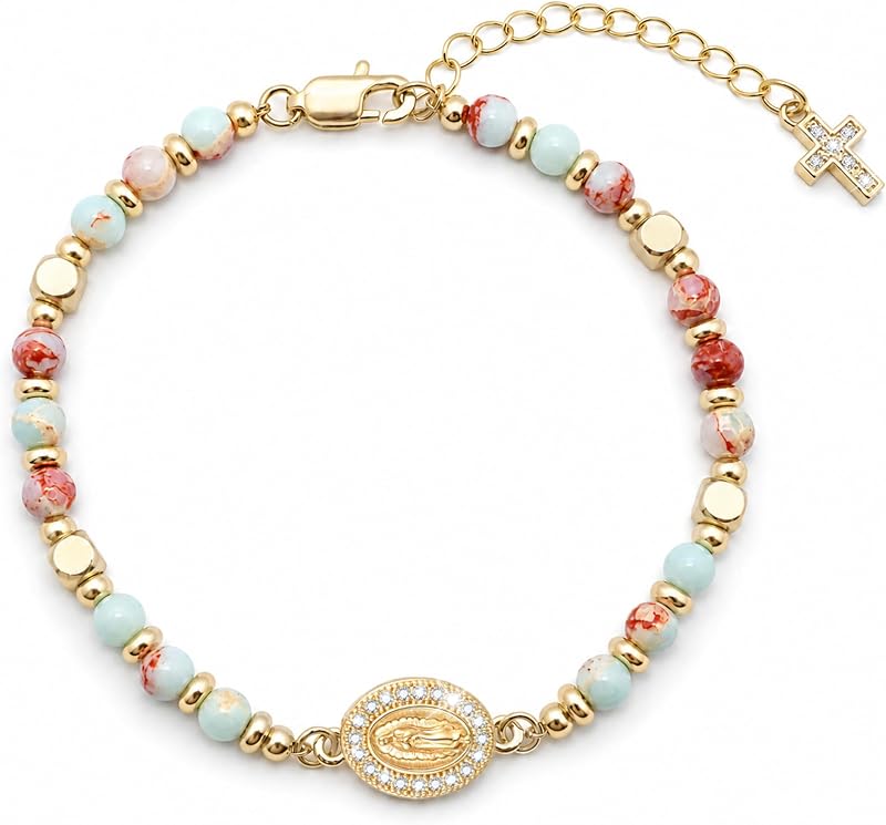 Gold Virgin Mary Cross Bracelet Deal: Save 65% at Amazon