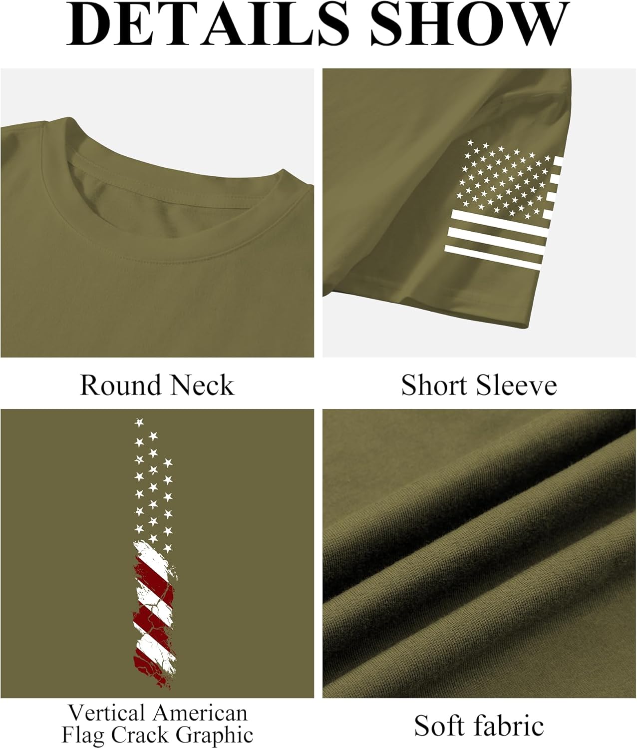 KESIHAN American Flag Shirt Men's Freedom Shirt Patriots Punisher Shirt Mens Graphic True Classic Tees - Image 6