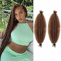 Vista 10 de Extensiones de cabello afro rizado Ginger 12 pulgadas, trenzas Marley de cabello trenzado elástico 350, extensiones de cabello afro rizado y rizado