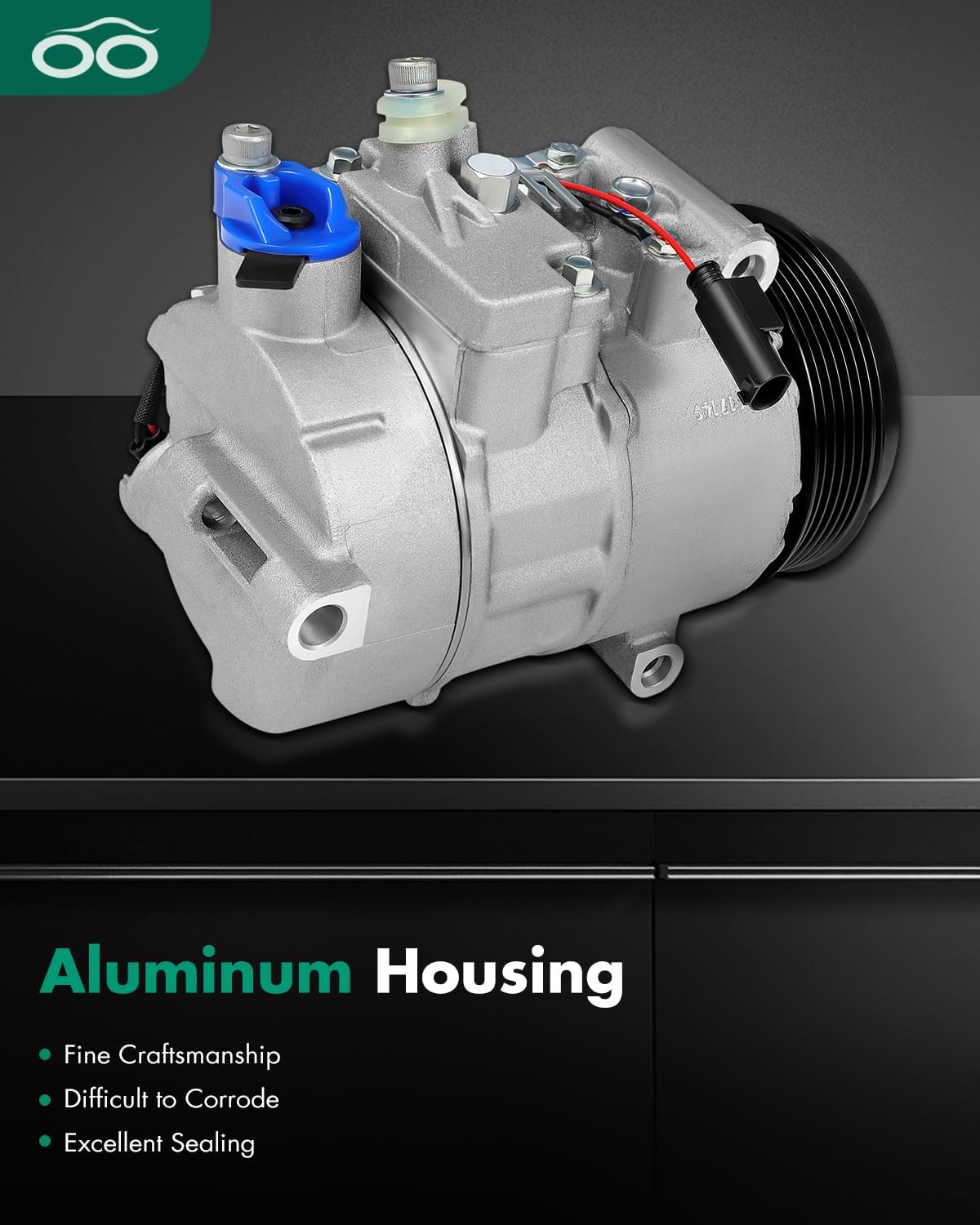 SCITOO Air Conditioner AC Compressor with Clutch for Mercedes-Benz C300 3.0L 2008-2009 (0012305011 001230501127 001230501128 001230501160 001230501180 001230501188 0012305411)