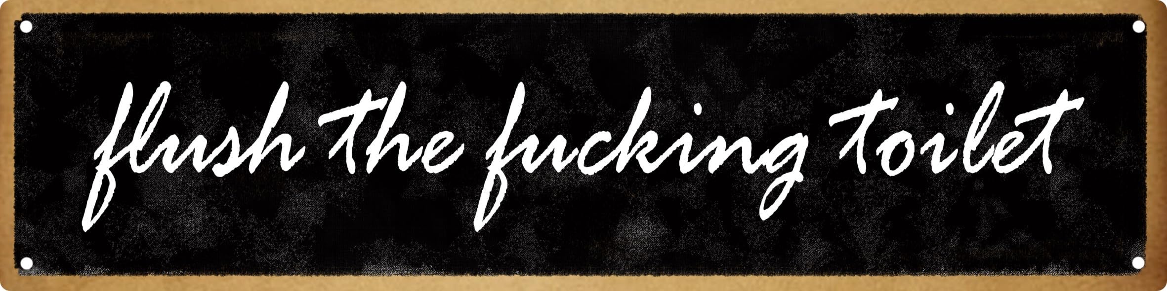 Flush The Toilet Street Sign Retro Funny Wall Decor Metal Tin Signs Fall Season Horror Theme Inappropriate Humor Bar Home College Dorm Decor 16x4 in