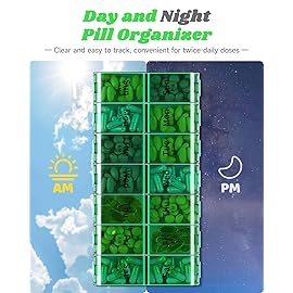 Extra Large Pill Organizer 2 Times a Day, XL 7 Day Pill Box AM PM, Jumbo Weekly Pill Case, Daily Night Oversized Medicine Organizer, Vitamin Holder, Big Pill Container, Twice a Day Pill Organizer