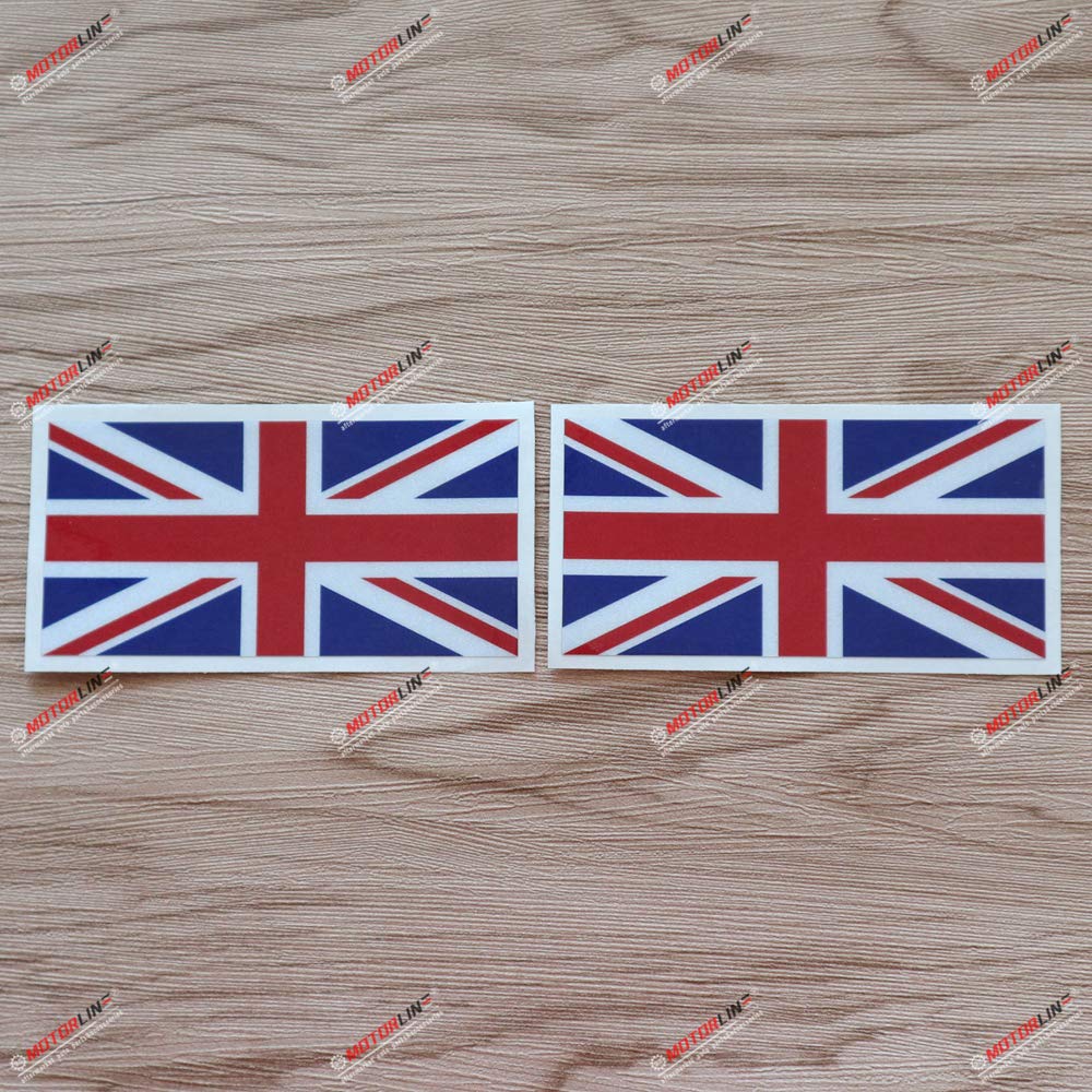 2X Reflective 4'' UK British Flag Union Jack Decal Sticker Car Vinyl