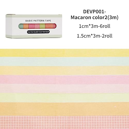 Miniatura 2 de Washi - Juego de 10 rollos de cinta decorativa para manualidades, manualidades, diarios, planificadores, álbumes de recortes, regalo de impresión