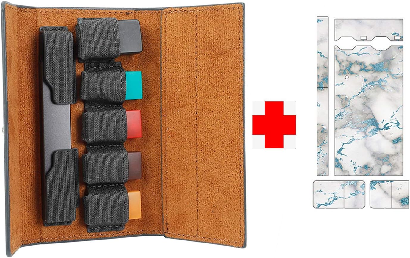 Carrying Case Cover Holder Wallet with Protective Skin for Juul/MT/MYLE Vape Bag Traveling Bag-Device not Included (Black01)