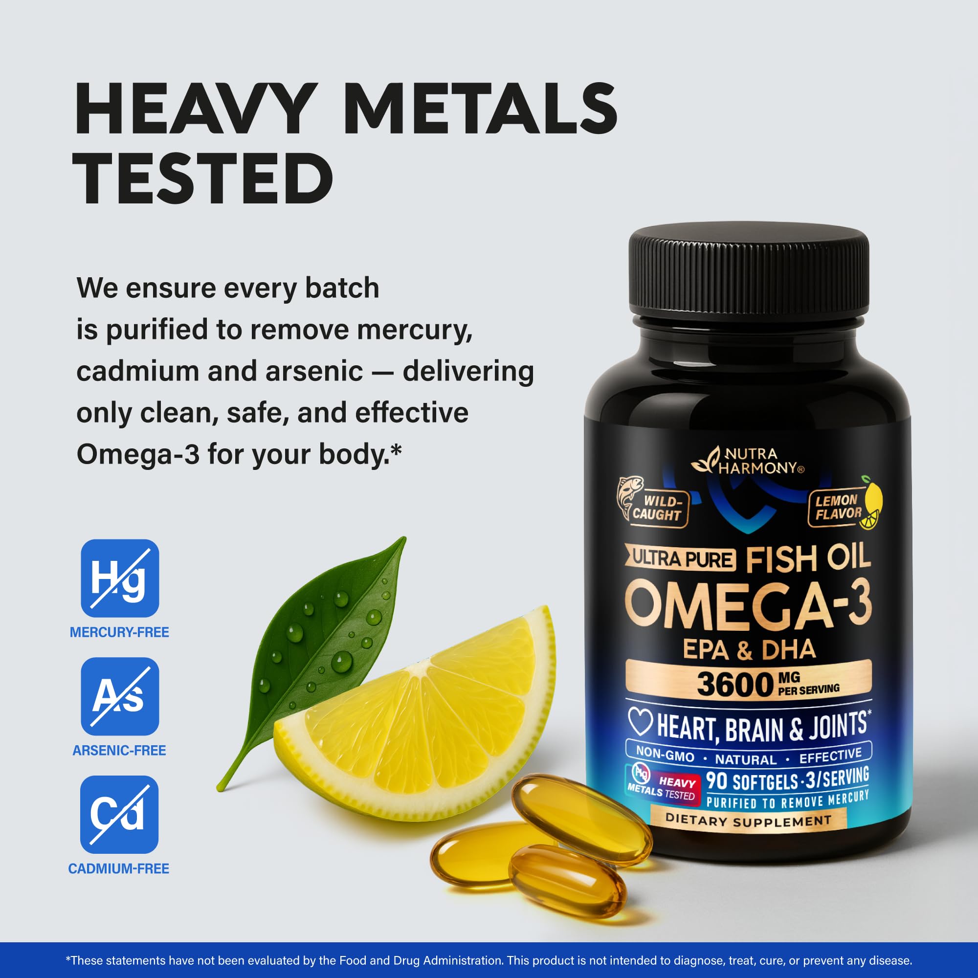 Omega 3 Fish Oil 3600 mg - Omega 3 Supplement for Women & Men - 90 Softgels — Amazon image 7