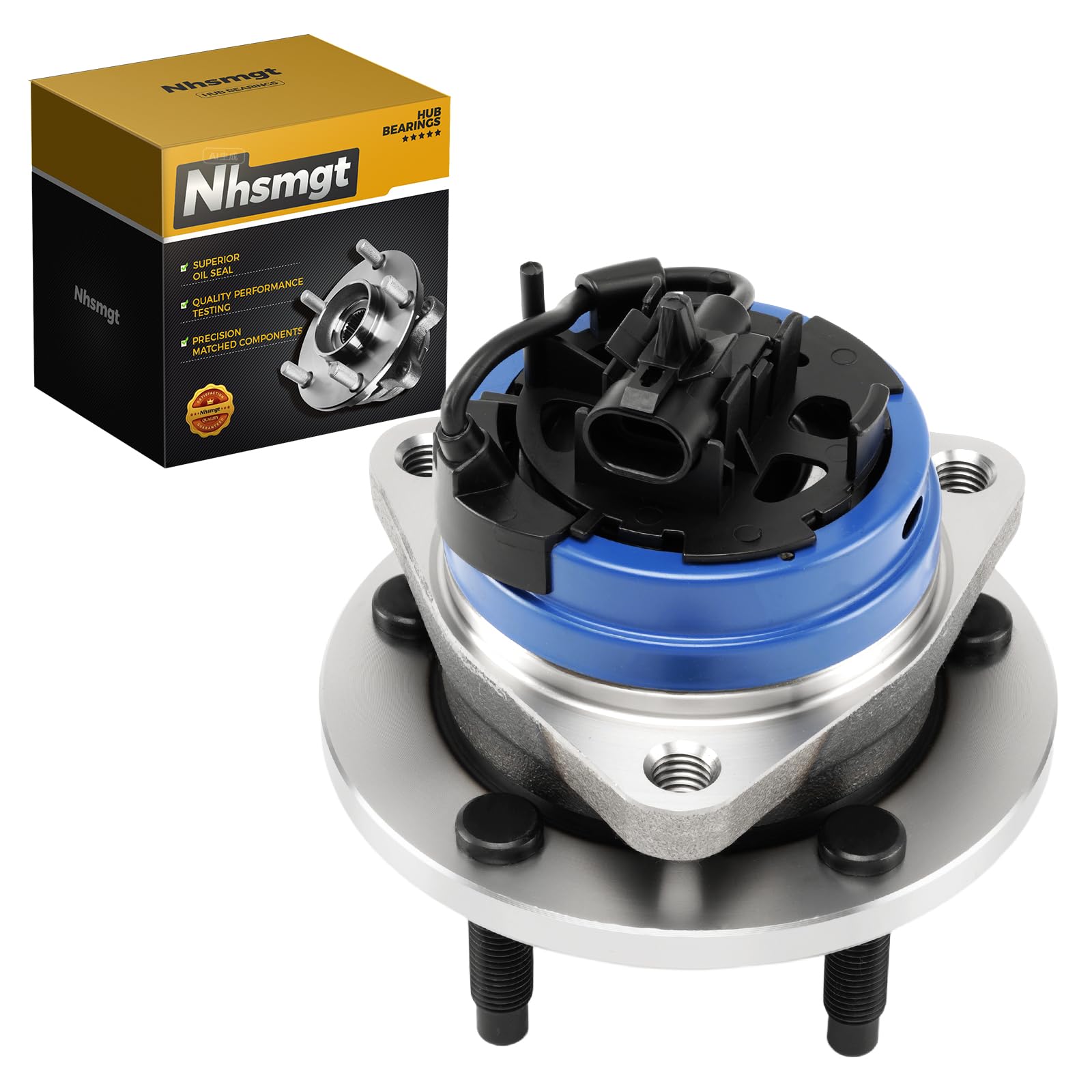Photo 1 of Nhsmgt 513214 Front Wheel Bearing Hub Assembly Compatible with Chevy Malibu 2004-2012, fit Pontiac G6 2005-2010, Cobalt 2008-2010, HHR 2008-2010, Aura 2007-2009 5 Lug with ABS