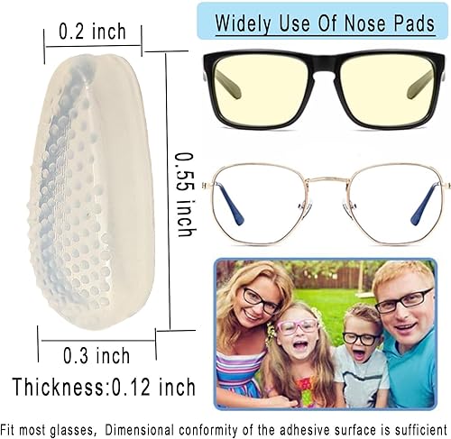 Miniatura 6 de Almohadillas de nariz para gafas, almohadillas de nariz de silicona antideslizantes para gafas, almohadillas antideslizantes para puente de nariz