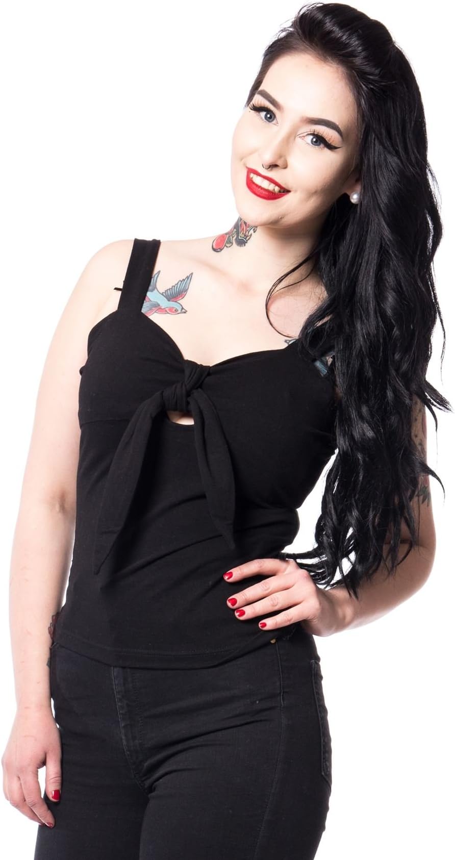 Rockabella Lilah Top Ladies Black Medium