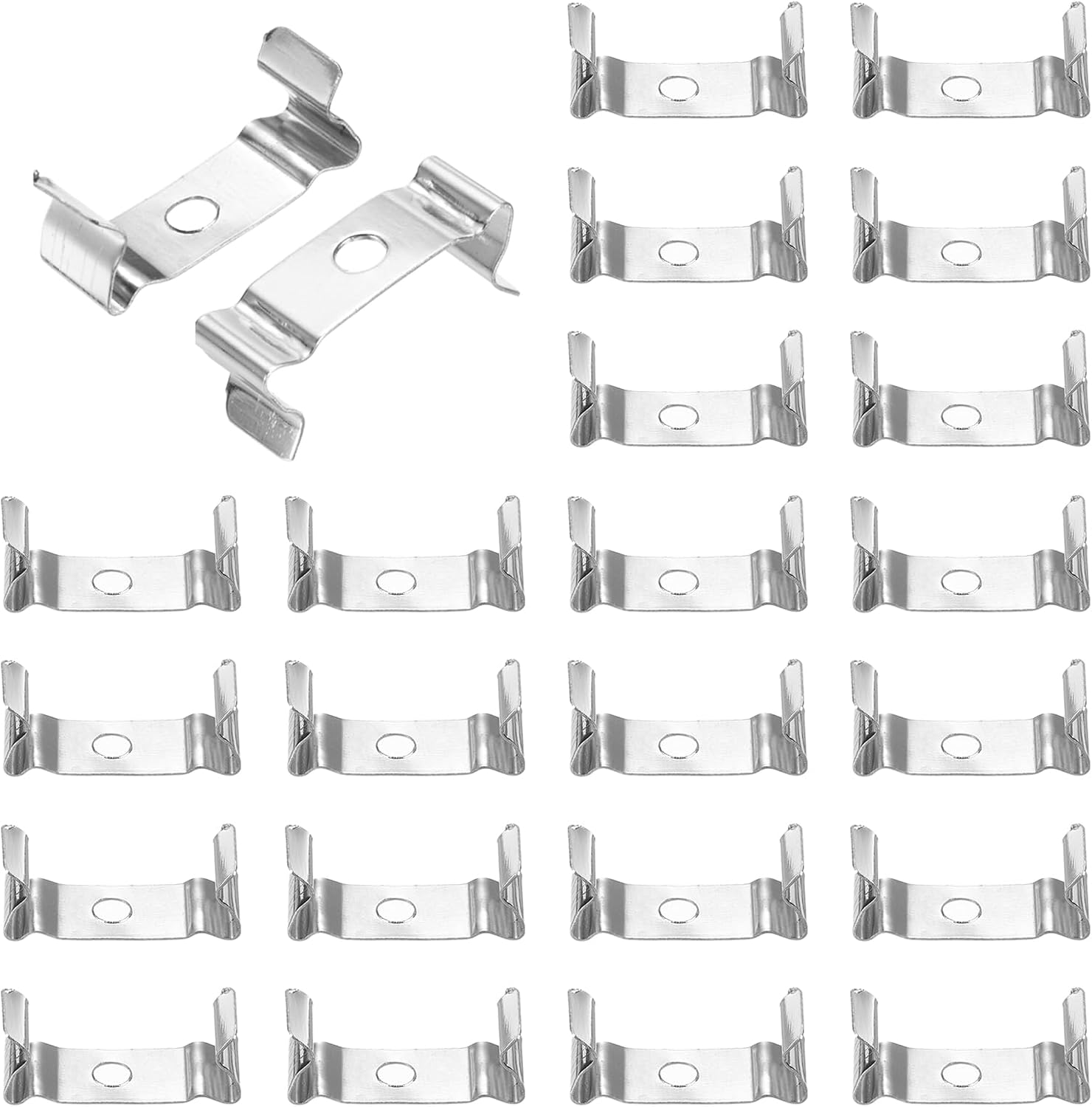 MECCANIXITY T5 Clips Bracket Hanger Fluorescent Tube T5 LED Bulb Holder Clamps Light Fixture Replacement for LED Integrated Lighting, Pack of 18