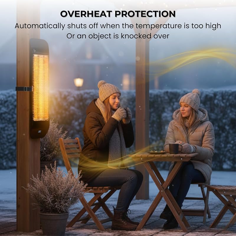 ZeboZap KDHT1500 1500W Infrared Electric Patio Heater for Gazebos, Pergolas, Decks, Garages, Backyards & Restaurants | Wall & Post Mounted Outdoor Heater image 4