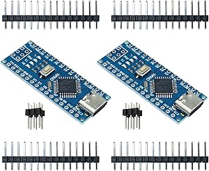 DIGISHUO 2Pcs Nano V3.0 ATmega328P CH340G | 5V 16M Type-C Port Module ...