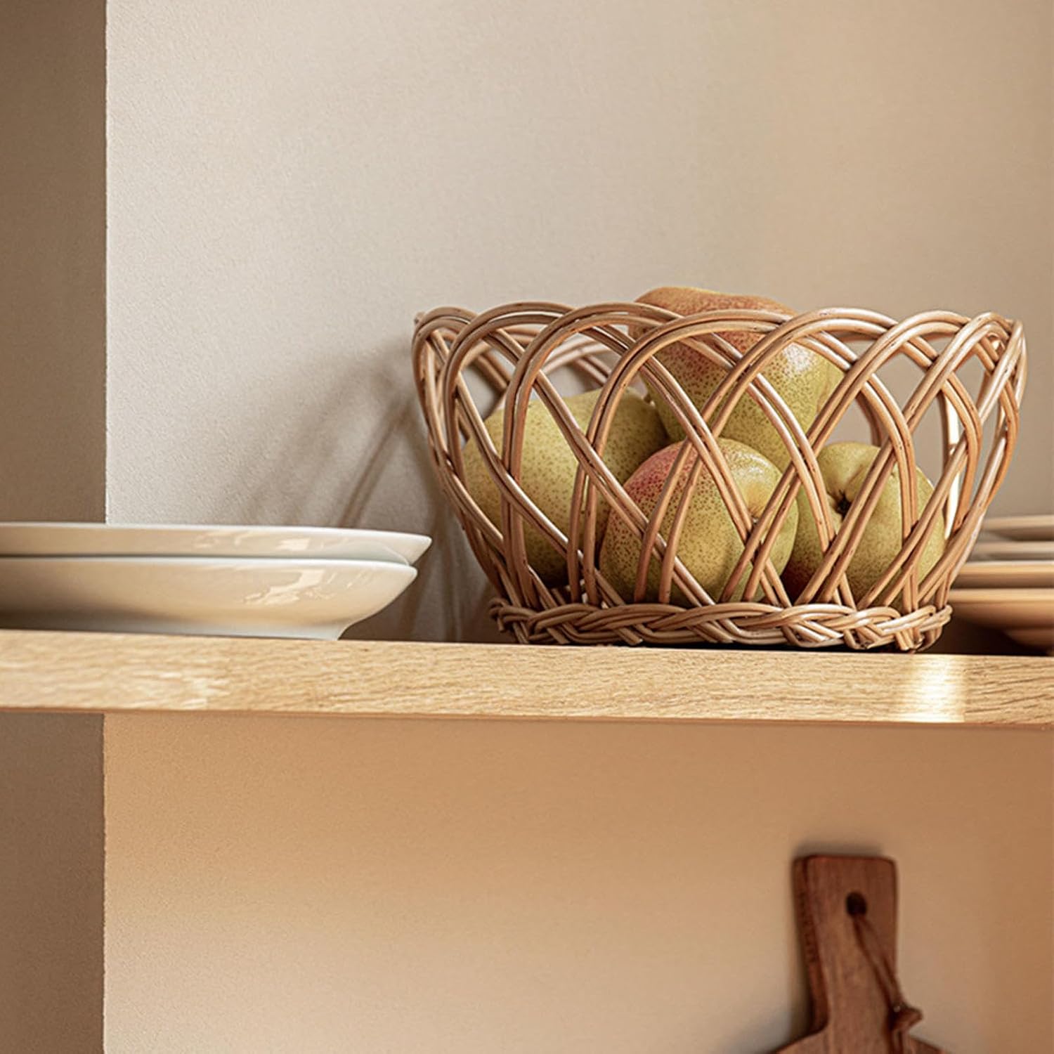 Storage Basket,Wicker Baskets for Organizing, Recyclable Paper Rope, Decorative Hand Woven Organizers for Makeup Books Shelves Living Room, Easter, Picnics, Gifts