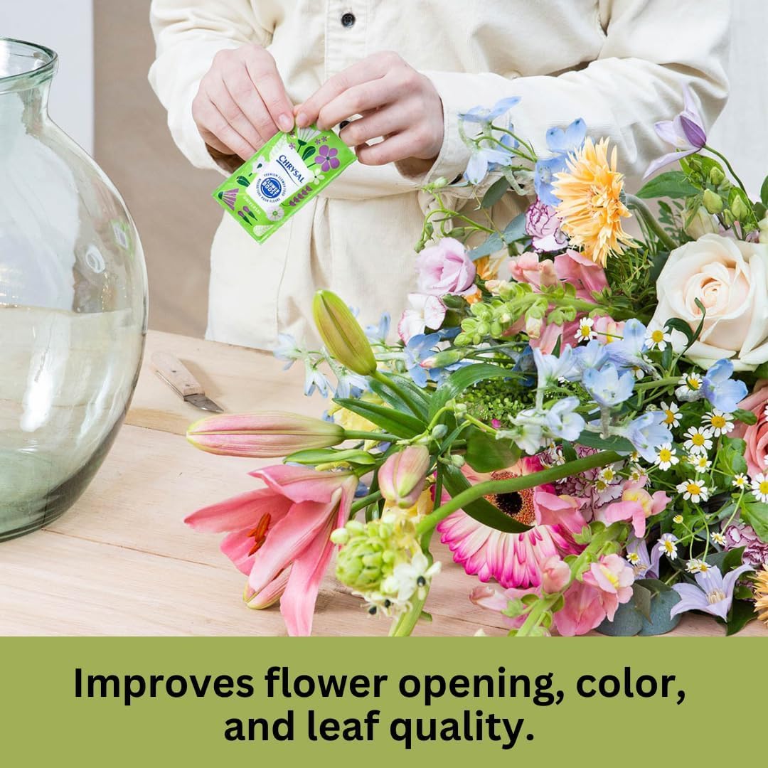 Chrysal Flower Boost – Clear Flower Food Packets for Flower Arrangements & Bouquets – Floral Supplies for Fresh Flowers – Fresh Flower Arrangements Supplies (5g - 400 Ct)