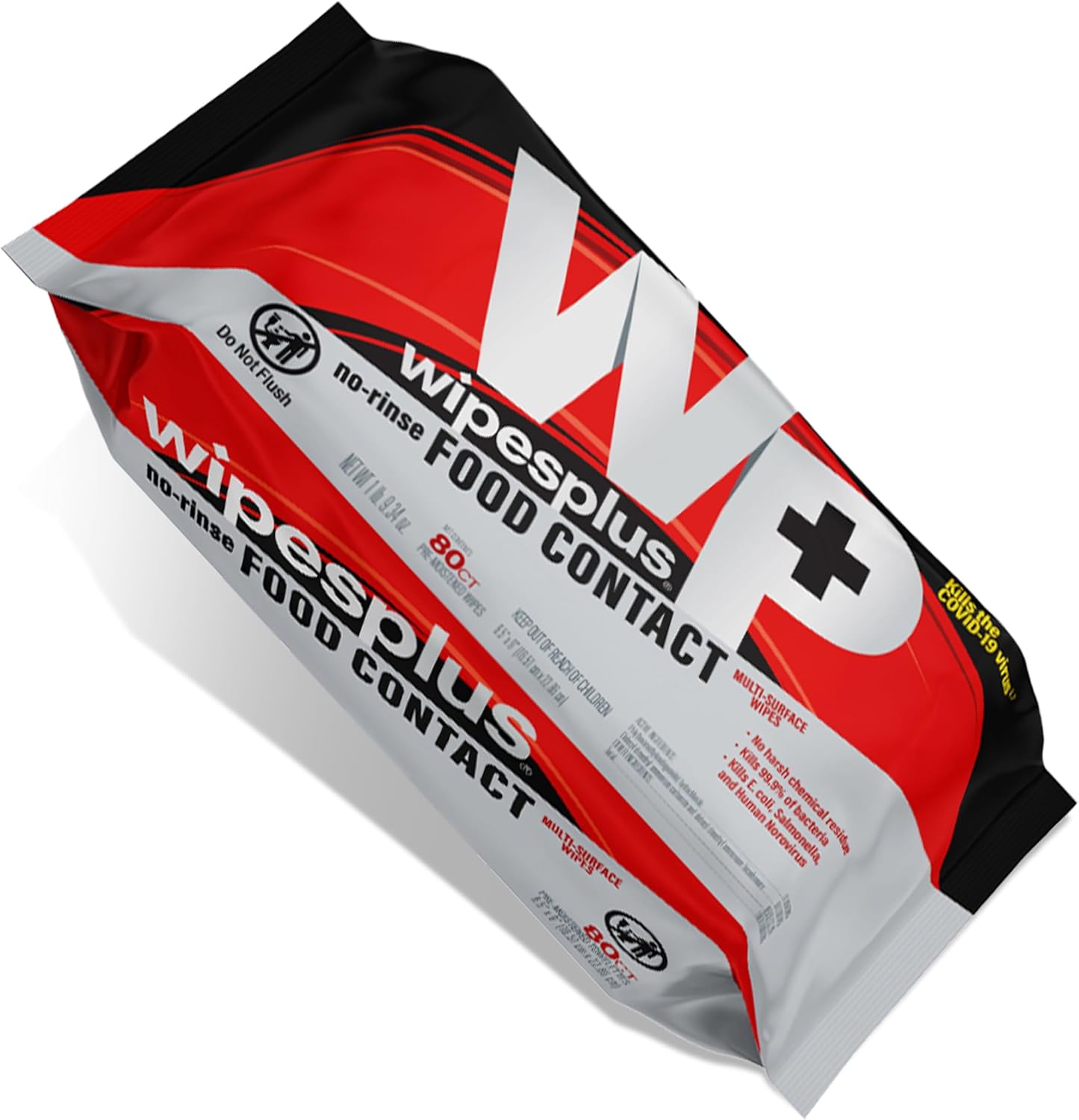 No-Rinse Food Contact Wipes, Multi-Surface Wipe, Unscented for Home and Business, 960 Count, (12 Packs of 80)