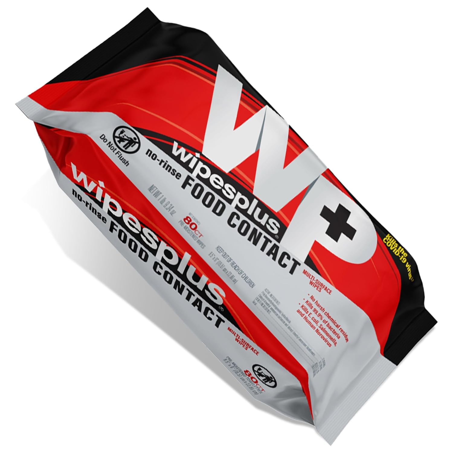 WIPESPLUS No-Rinse Food Contact Wipes Multi-Surface Wipe Unscented for Home and Business 960 Count 12 Packs of 80