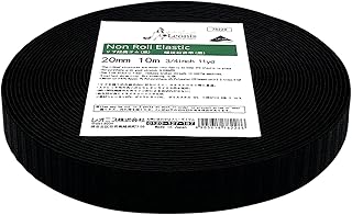 レオニス リブ段織ゴム(黒) 巾20mm 10m巻
