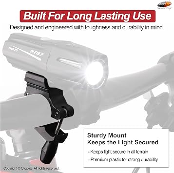 Cygolite 22 to 32mm Handlebar Mount For All Ranger, Metro, and Streak Series Bike Lights Designed For 22 to 32mm Diameter Bicycle Handlebars Genuine Cygolite Mount