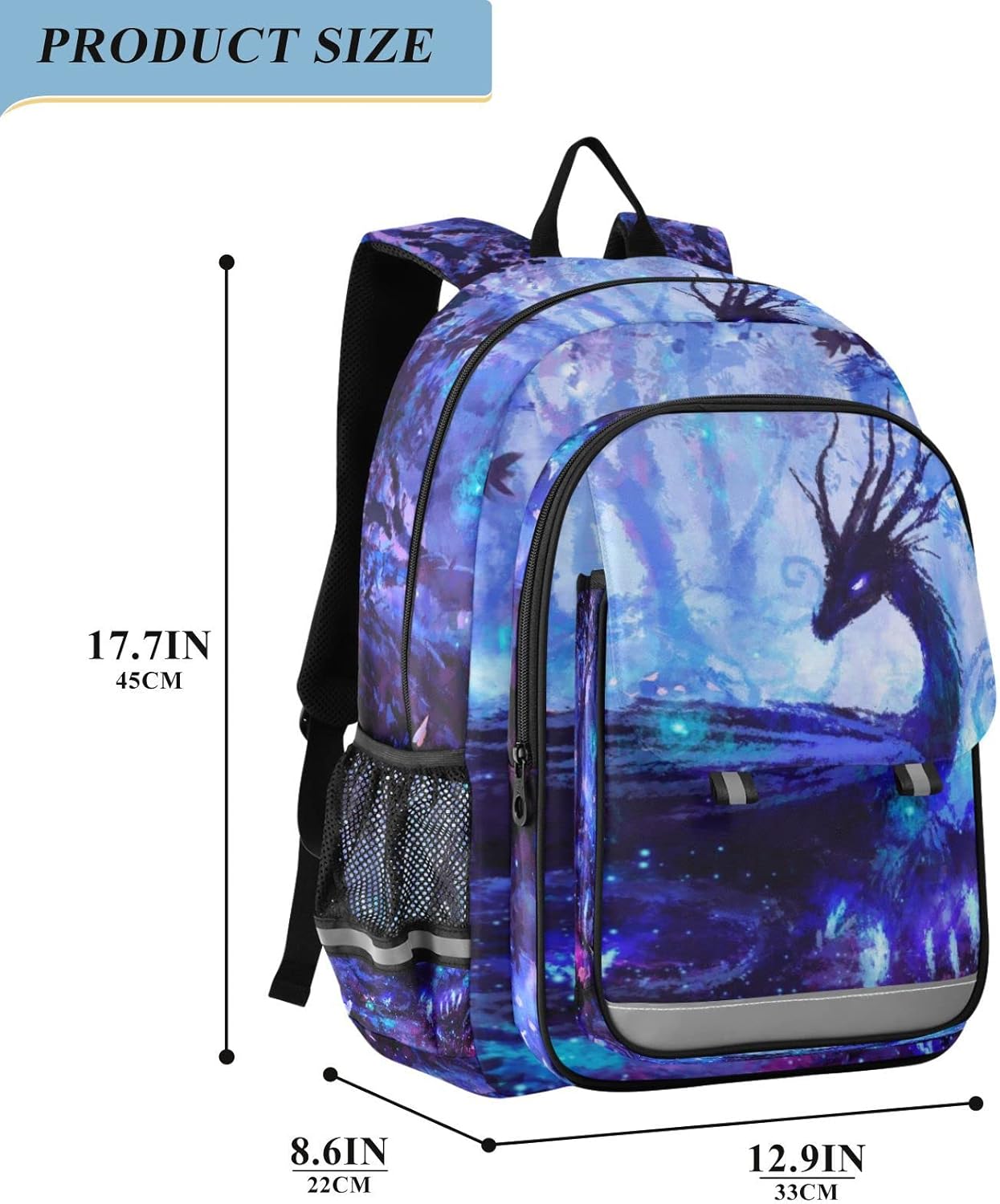 ALAZA Dragon in Forest Laptop Backpack Purse for Women Men Travel Bag Casual Daypack with Compartment & Multiple Pockets - Image 2