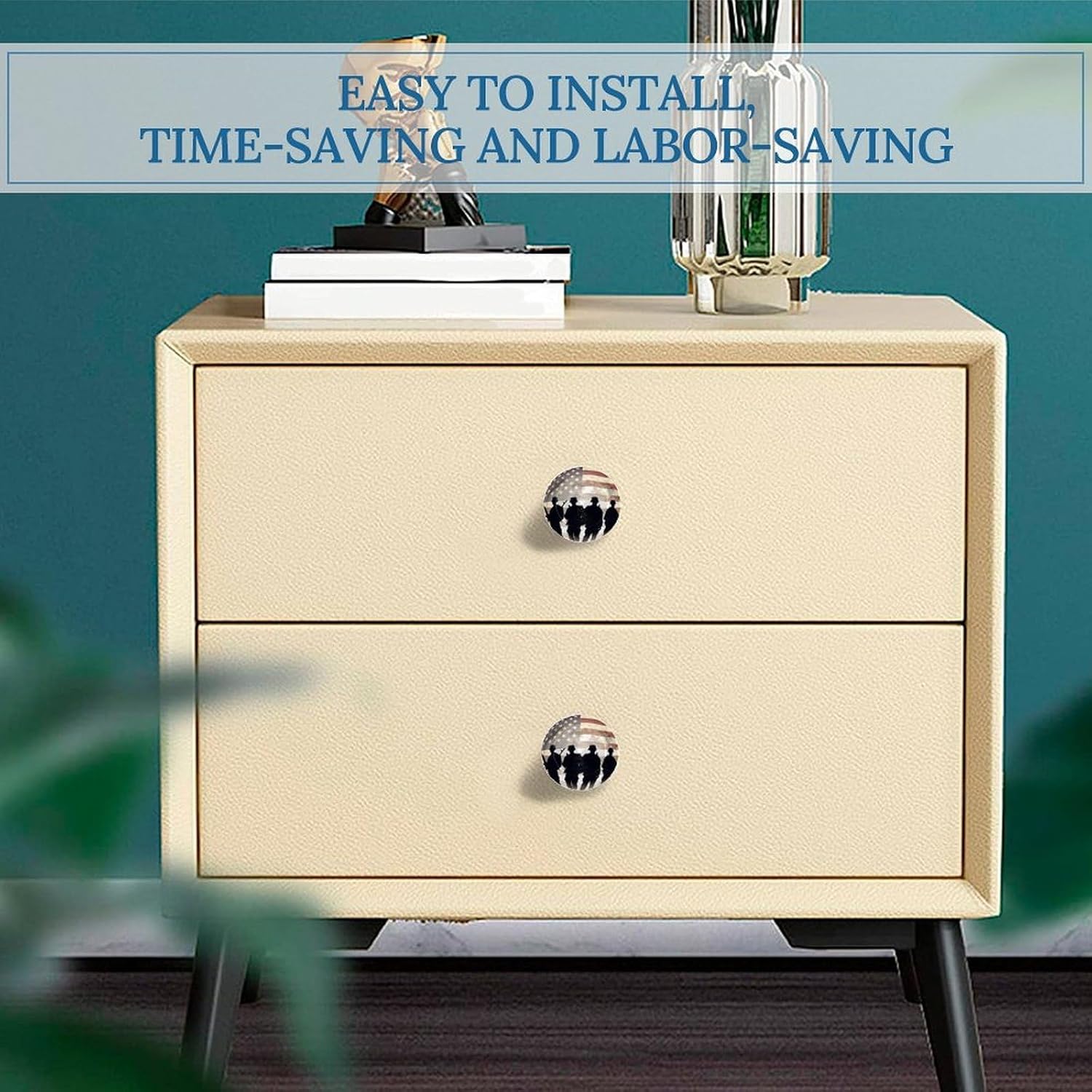 Cabinet Handles Round Drawer Pulls Armed Forces Day American Dresser Knobs for Cabinets and Drawers Handle Kitchen Cabinet Pulls for Bathroom Cupboard Drawers Cabinet Pulls for Kitchen Door