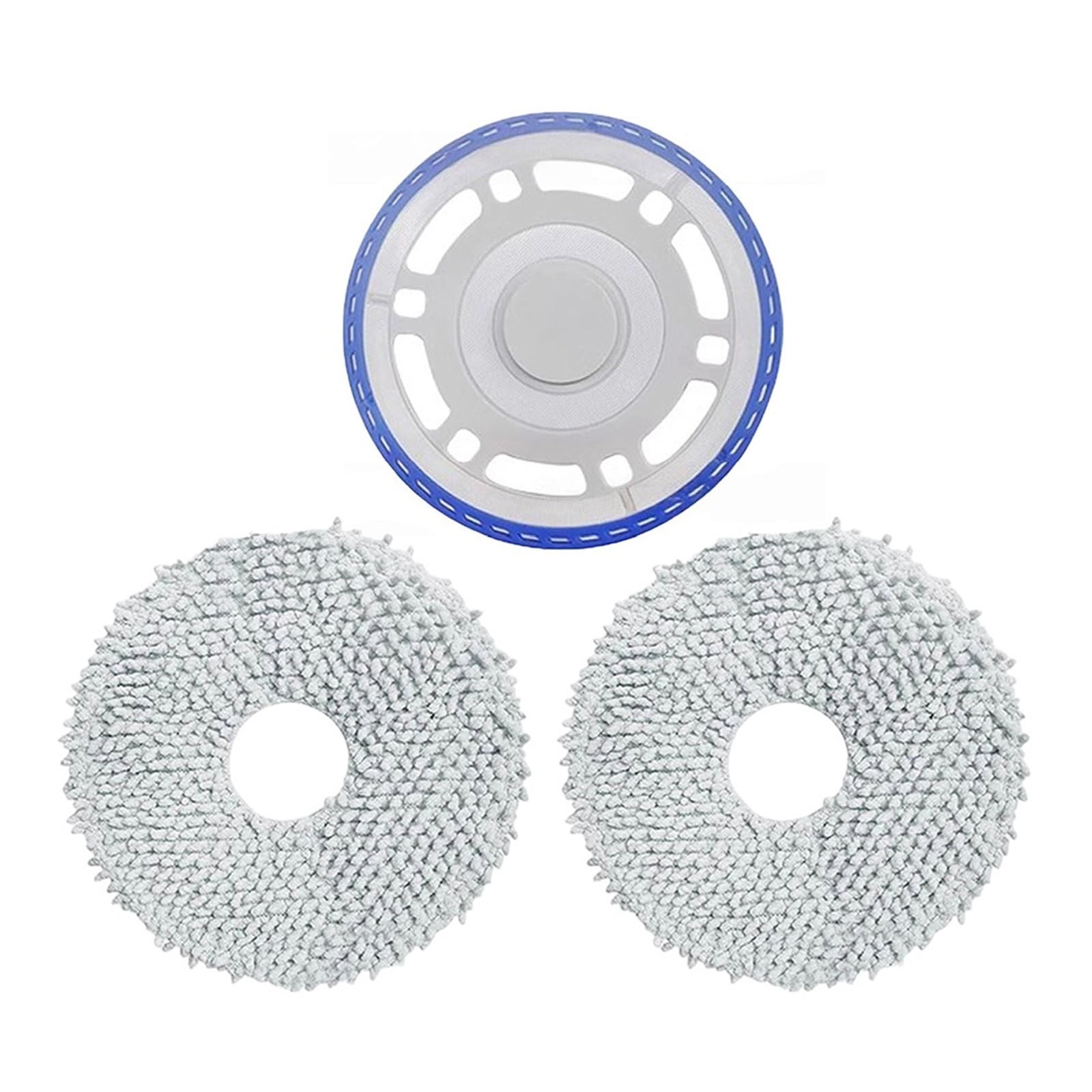 Shiketong Replacement Mop Holder And Mop Pads,Compatible For Ecovacs,Compatible For Deebot,T30C For Omni T50 Pro For Omni N30 Pro Robotic Vacuum Cleaner Part(Blue)