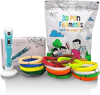 NFIL3D Pen Kit for Kids | 3D Pen Starter Kit – Includes 9Pcs Multicolor Filament 5Meter Each [Total 45 Meter] & 1Pc USB Ca... Price In India