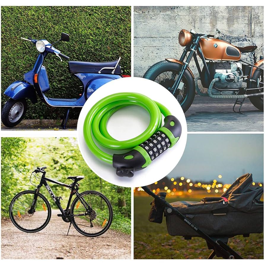 Bike Lock Bicycle Lock Chain ，5-Digit Combination Lock Core