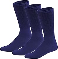 Vista 25 de 6 pares de calcetines tipo crew de algodón para diabéticos sin compresión para neuropatía