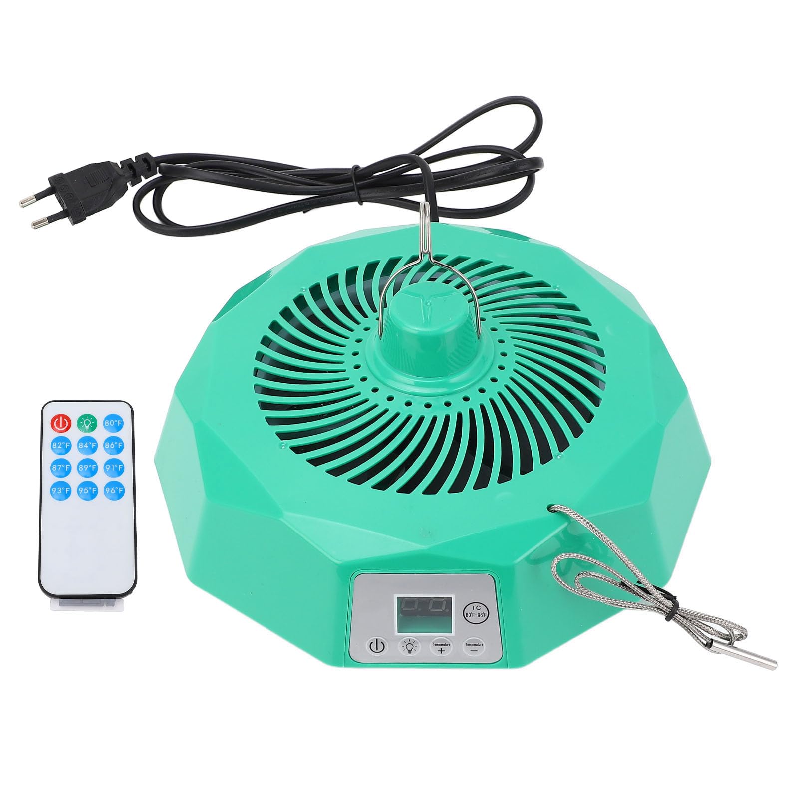 Zerodis Lampada Riscaldante per Bestiame, Riscaldamento per Animali Domestici, Lampada Riscaldante per Animali Domestici, con Telecomando, Temperatura Regolabile, (Plug 220v)