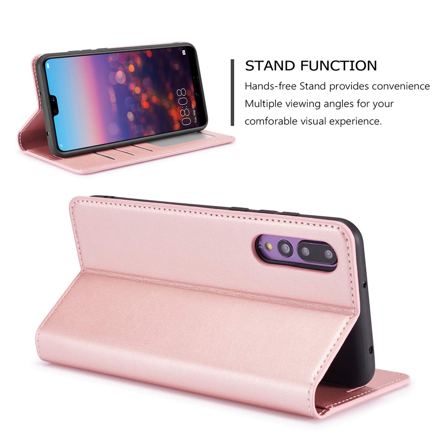 Stylische Flip-Hülle Für Huawei P20 Pro – Mit Kartenfach, Standfuß & Vollschutz