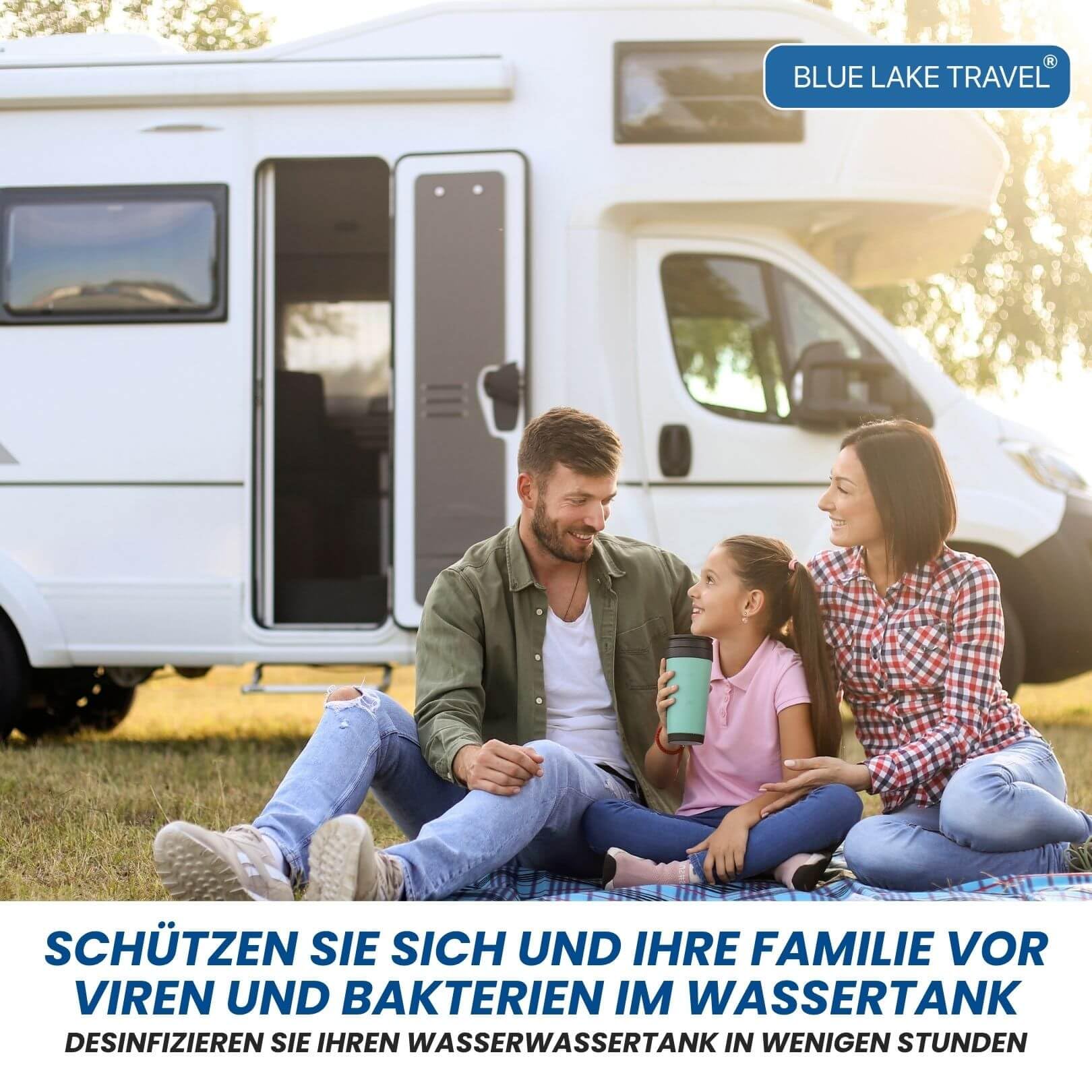 Blue Lake Travel Wassertank Reiniger Wohnmobil (10 Tabletten) - Tankvolumen 30 bis 600 Liter - Frischwassertank Reiniger - hochwirksamer Tankreiniger löst Verschmutzungen & Ablagerungen