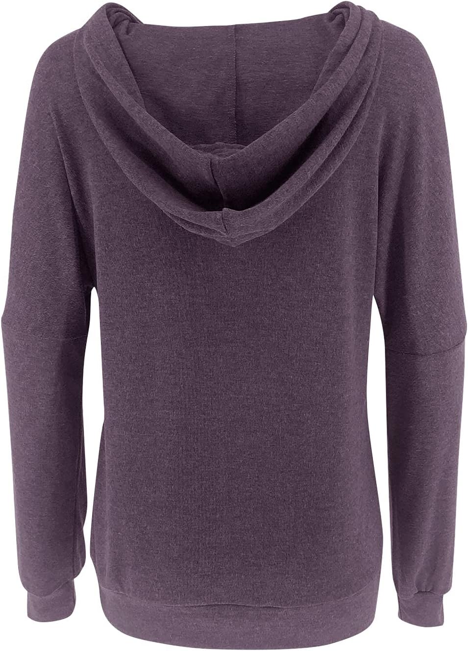 PRETTODAY Women's Casual Lightweight Hoodies Long Sleeve White Drawstring Sweatshirts Loose Pullovers with Pocket - Image 5