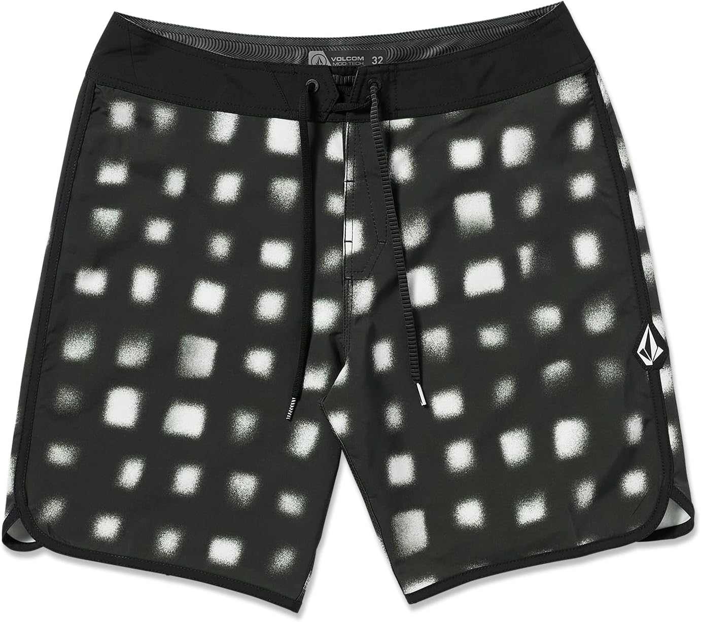 Volcom Mens Lido Print Scallop Mod Tech Boardshorts