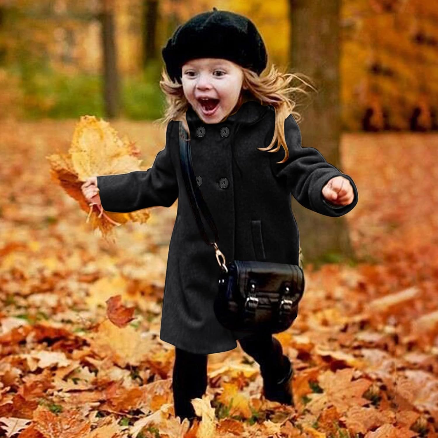Toddler Girls Winter Windproof Coat Jacket Kids Warm Fleece Outerwear Jacket Jacket Girl (Black, 5-6 Years)