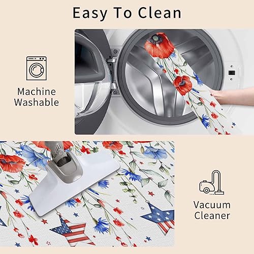 Vista 491 de Tapete de Feliz Navidad, tapete antideslizante para puerta delantera, baño, cocina, dormitorio, patio, entrada, 16 x 24 pulgadas, rojo, negro y verde